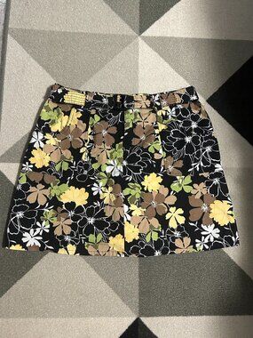 White Stag Floral Print Belted Skort Women's Size 12 Average
